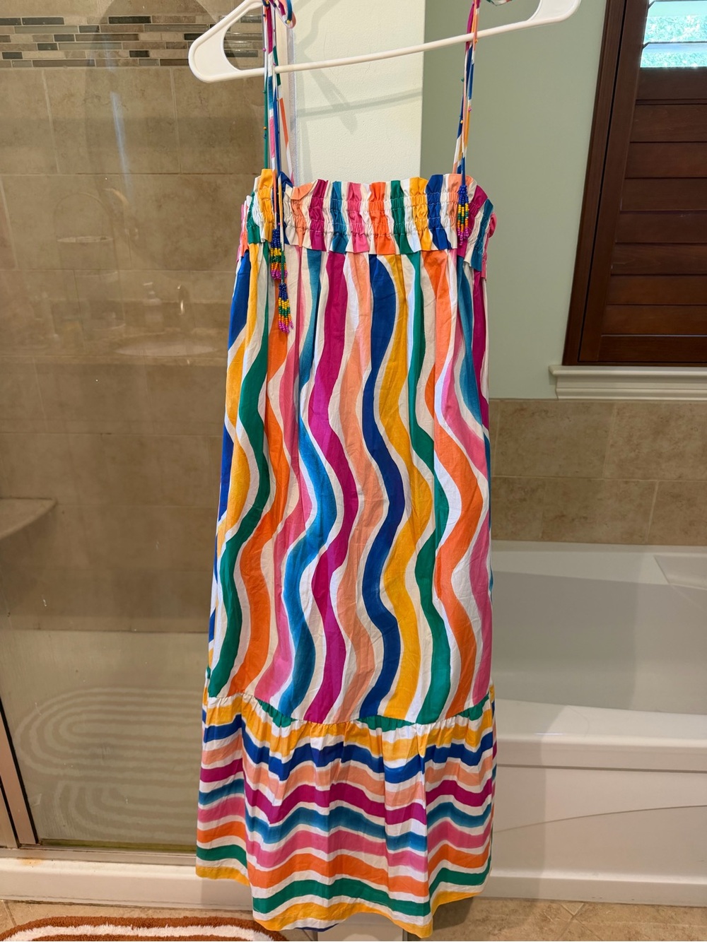 Farm Rio Dancing Stripes maxi dress, MED
